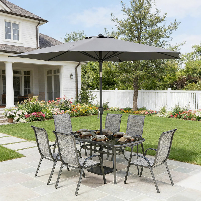 Ensemble de conversation, ensemble repas extérieur pour patio
