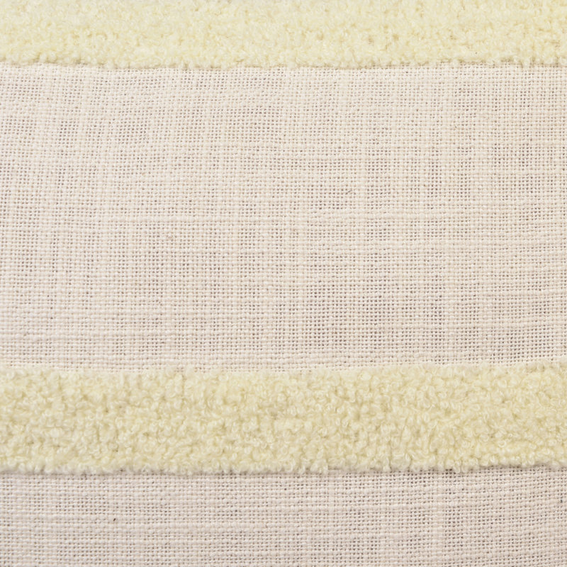 Housse de coussin 100% coton, Ivoire / Jaune