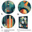 Vert et orange Mid Century Innovations I, reproduction d'art sur toile-88517467-88517468