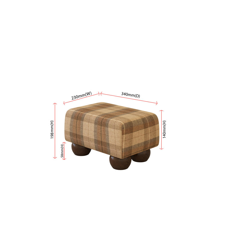 Manufactured Wood Accent Stool, Mahogany