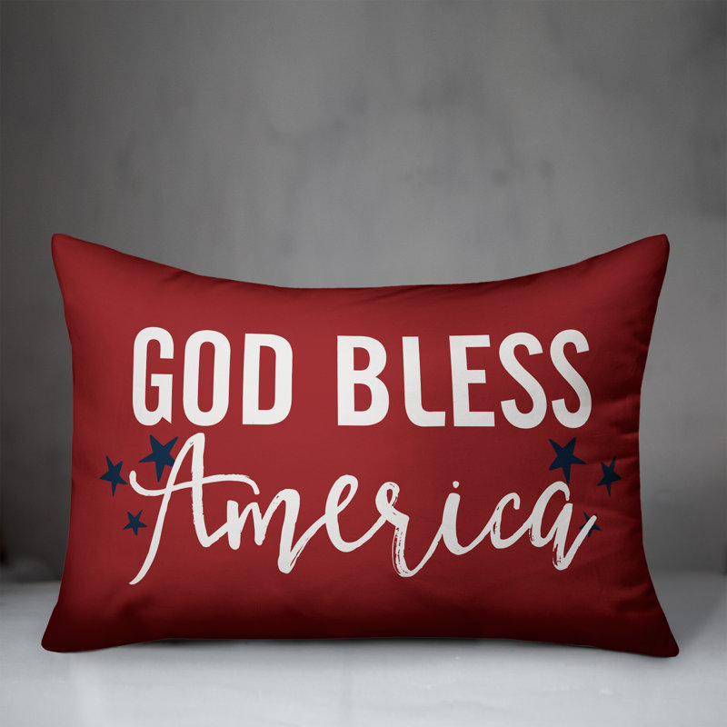 Coussin lombaire intérieur/extérieur pour l’amérique dieu bless , polyester