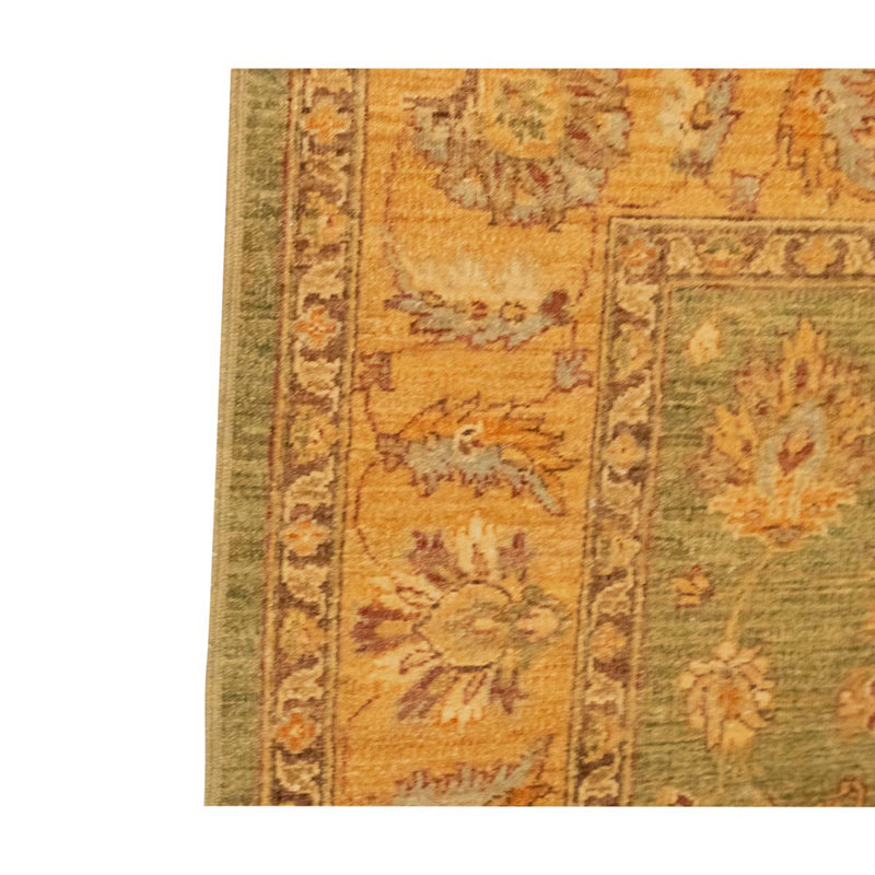 Wool Oriental Area Rug in Green