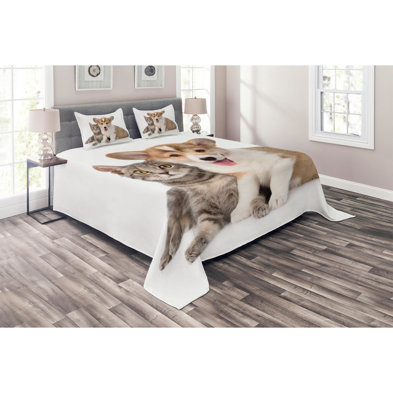 Coverlet, King Bedspread + 2 Shams