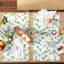 Ensemble de 4 napperons MARTHA STEWART Clover Meadow, Saint-Patrick, blanc / vert, 13 po x 17,5 po