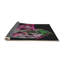 Tapis noir/vert/rose tissé à la machine-2016608233