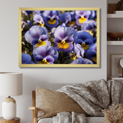 «Purple Yellow Pansies Harmony II», reproduction sur toile