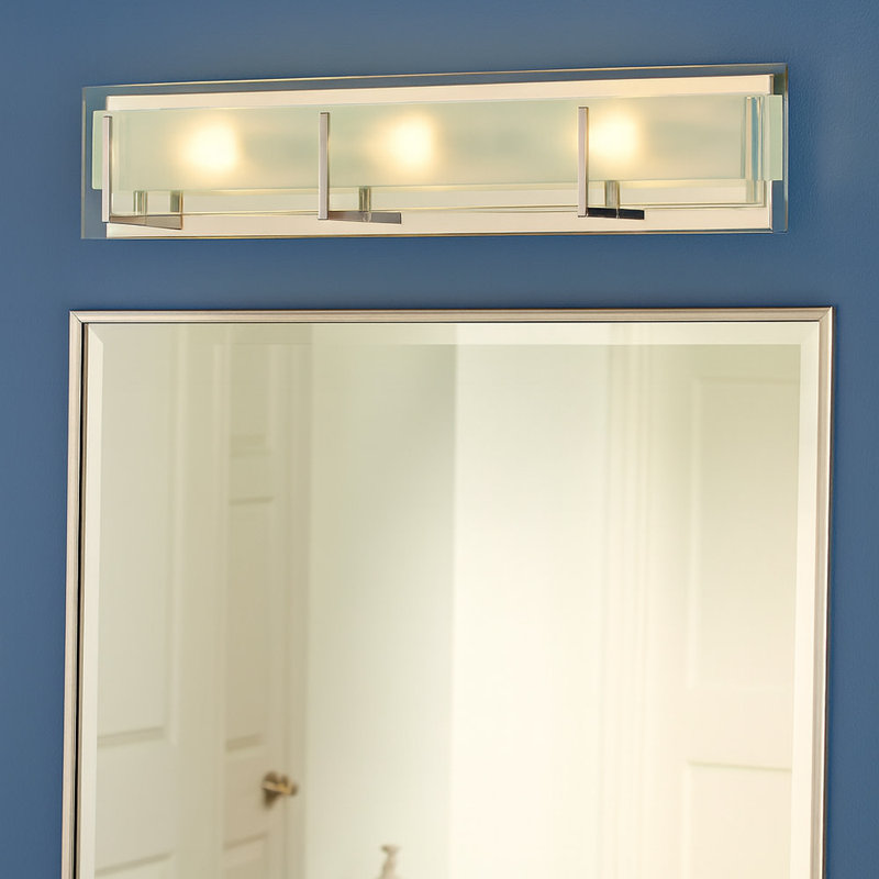 Barre d'éclairage de salle de bain à intensité variable 6 lumières Latitude, Chrome, G-9 60 W