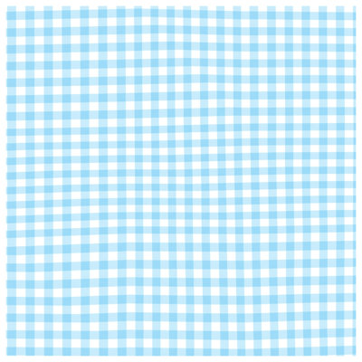 Tapis de bain bleu vichy blanc