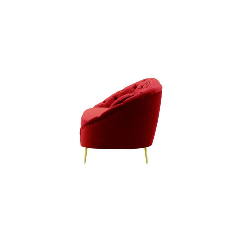 Bariaa 2 Seater Velvet Sofa, Red