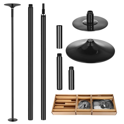 Barre de musculation rotative/statique de 45 mm - Hauteur réglable, acier robuste, portable pour le conditionnement physique à domicile