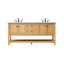 Meuble-lavabo double B 72 po x l 22 po x H 34 po Bonsai-471030560