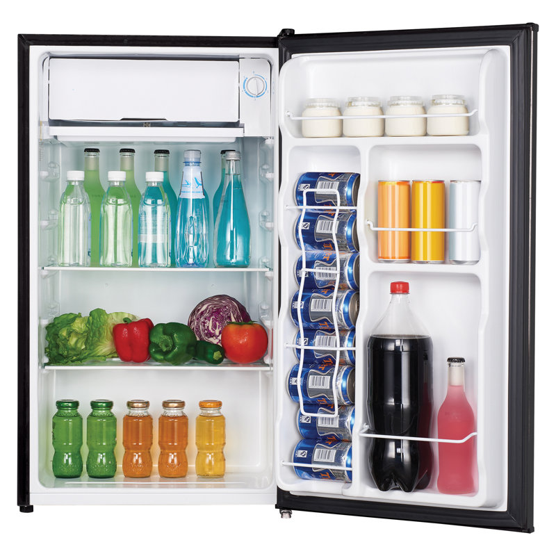 Frigidaire® 3.2-cu. ft. 65-Watt Retro Bar Fridge with Side Bottle Opener, Black, Black