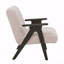 Chaise d'appoint moderne en sherpa avec structure en bois espresso-570399049
