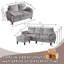 Ensemble de canapé 3 pièces 79,72 "en velours côtelé avec repose-pieds et causeuse-130037458