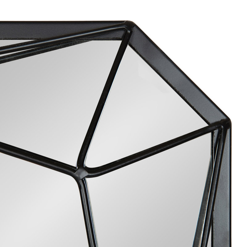 Winfred Metal Flat Mirror, Black
