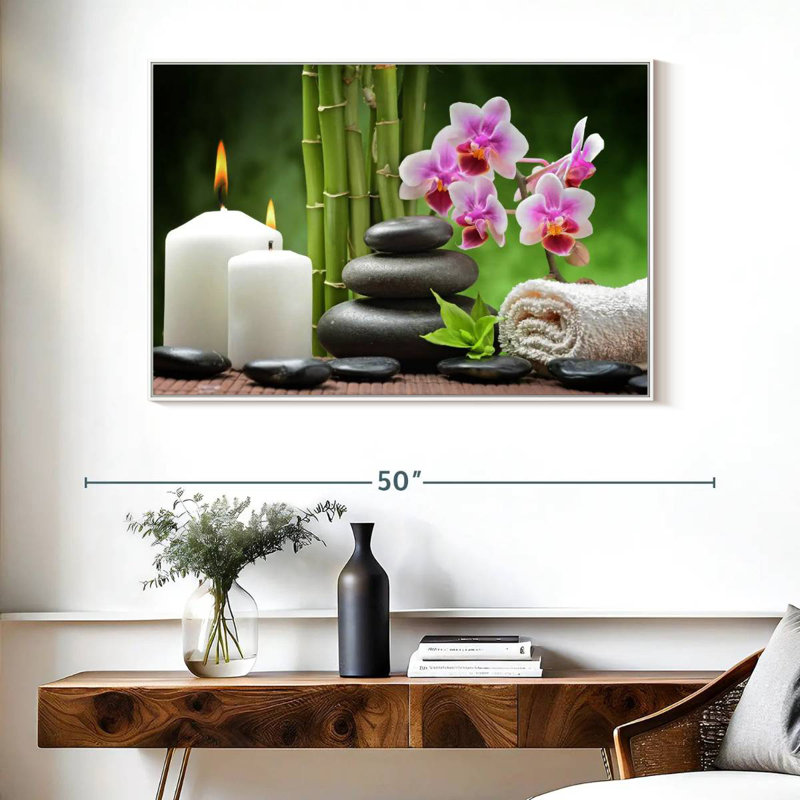 Zen Spa Indulgence, Cadre flottant blanc, 40 po x 27 po
