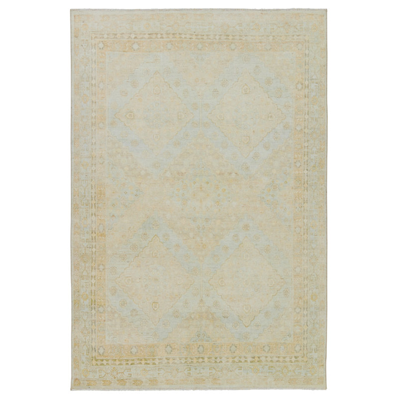 Tapis de couloir bleu clair et vert clair Winn BOH25, Tapis de couloir : 3 pi x 10 pi