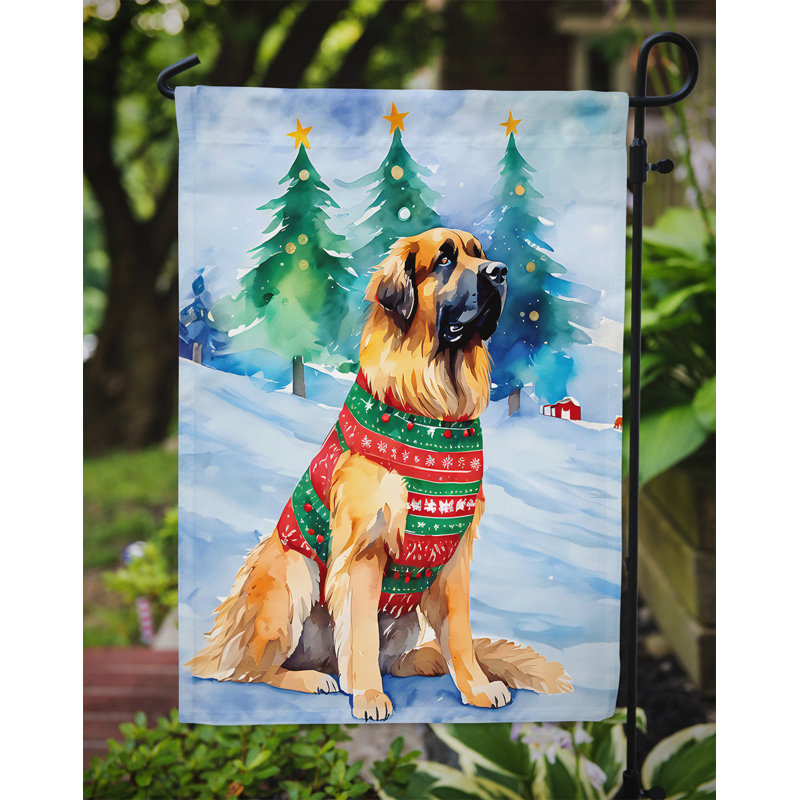 Double Sided Polyester Christmas, 15.5" H x 11.25" W