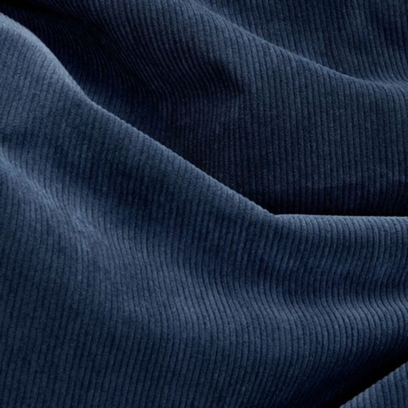 Original Slim Recycled Cord Bean Bag Chair, Deep Blue 100% Polyester