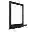 Miroir mural avec tablettes et crochets, noir-123706616