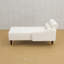 White Fluffy Fabric Living Room Lounger