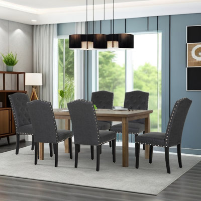 45.7cm H Tufted Upholstered Dining Chair