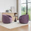 Fauteuil demi-tonneau pivotant en velours Arrun-32197399