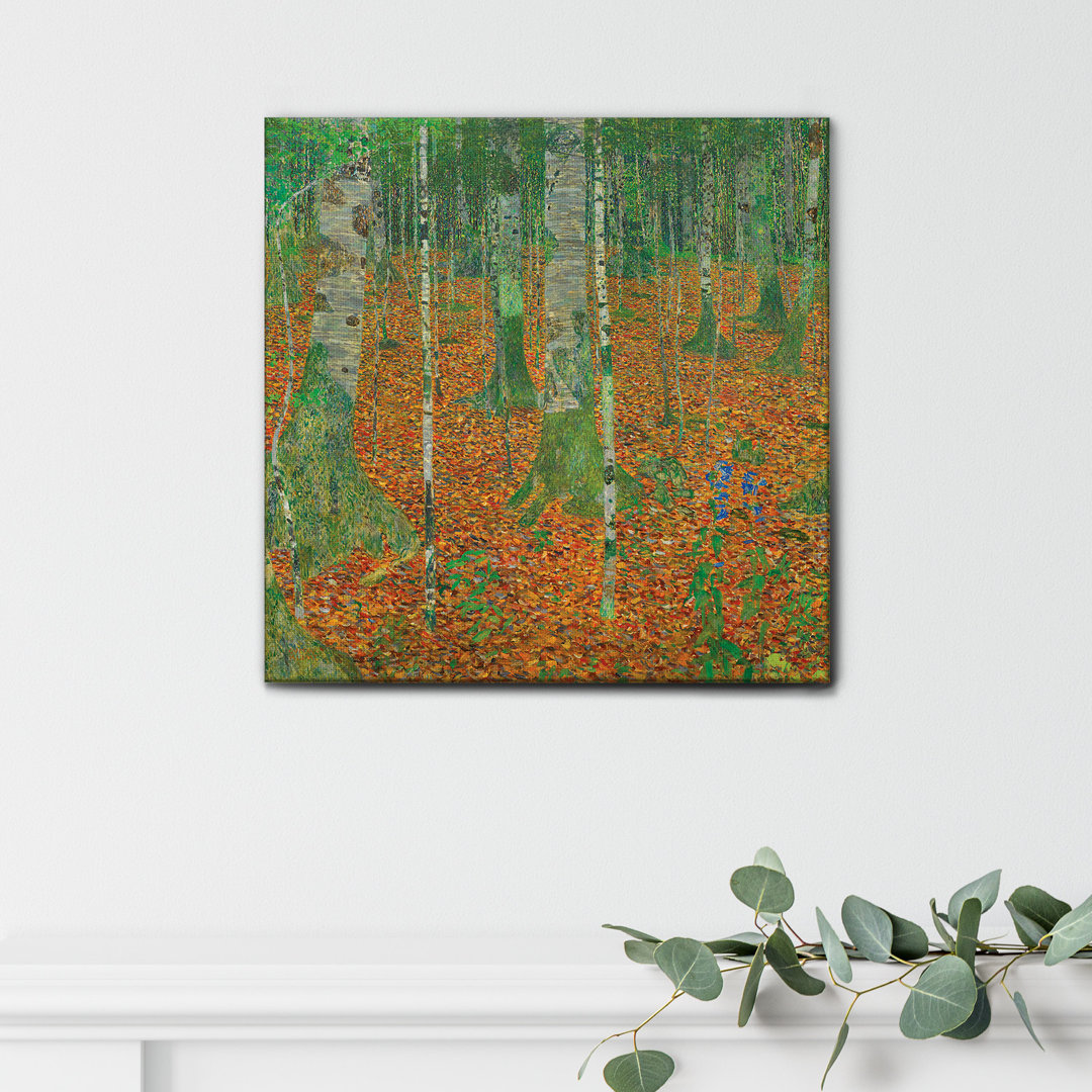 Leinwandbild Birch Forest von Gustav Klimt