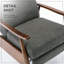 Fauteuil inclinable Saugus avec accoudoirs en bois et dossier à bascule, couleur anthracite - Confort moderne avec tissu facile à nettoyer et inclinaison en 3 positions