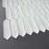 Vasoart White 10.28 In. X 12.52 In. Picket Glossy Glass Mosaic Tile  (9 Sq. Ft./Case)