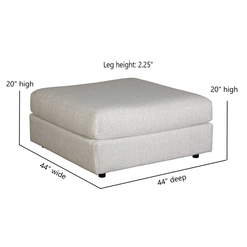 Wilclay Durango Pewter Ottoman