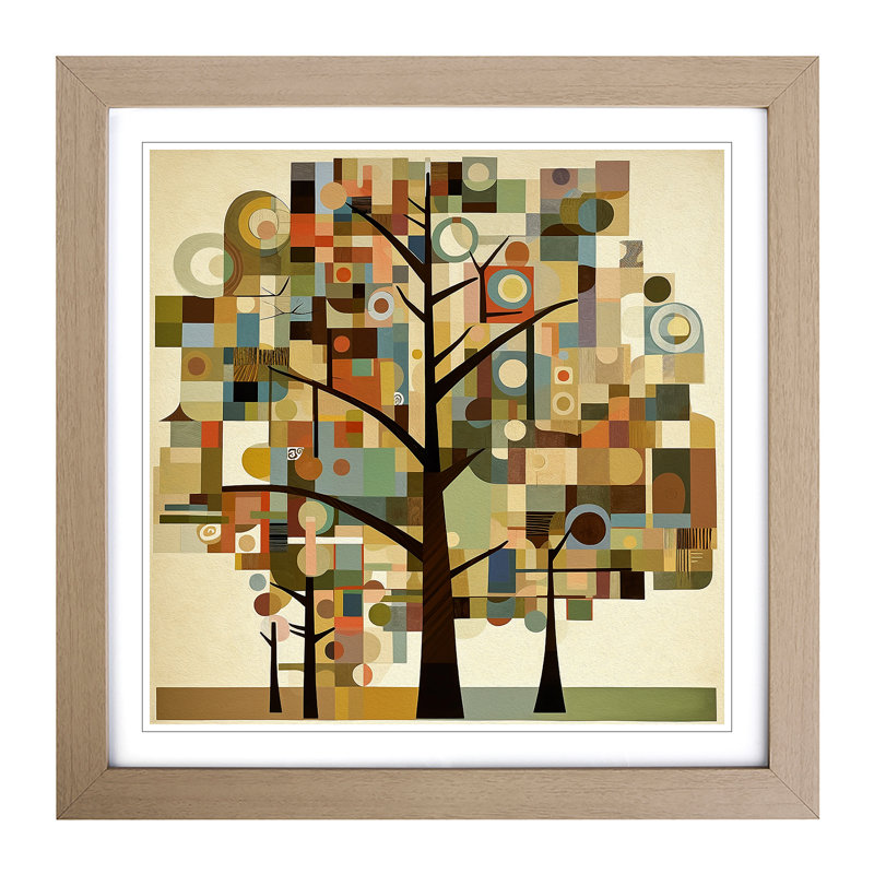 Tree Constructivism No.2 - Framed Print, Oak