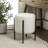 Collison 18.5" Modern Minimalist Round Backless Metal/Bouclé Cushioned Vanity Stool-780988473