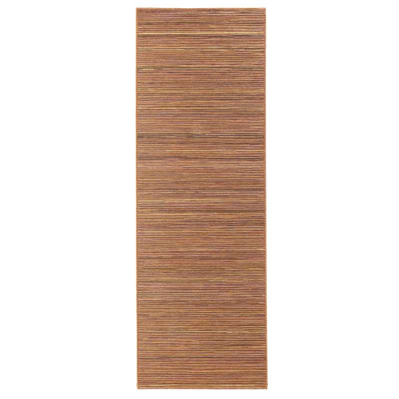 Lotus Indoor/Outdoor Orange Rug, Runner 80 x 240cm