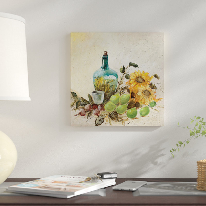 «Mediterranean Comp. II », reproduction sur toile, H 18 po x l 18 po x P 1,5 po, Pas de tapis, Toile tendue