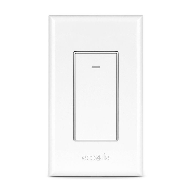 Interrupteur à bascule d’éclairage à poteau simple 15-amp smart wifi