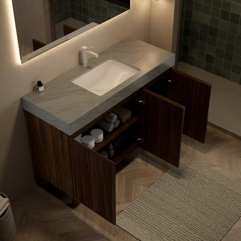 Freestanding Standard Free Standing Single Double With Engineered Stone Top
