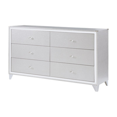 Caree 6 - Drawer 61.85'' W Dresser in Silver