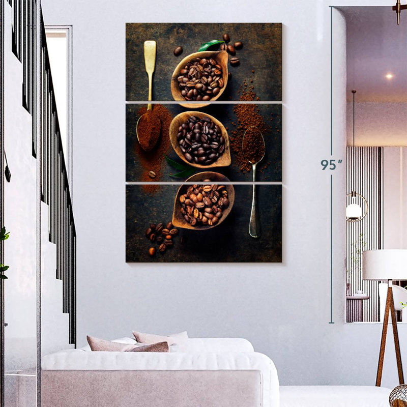 Yarlin Coffee Grounds And Beans, 65" H x 42" W