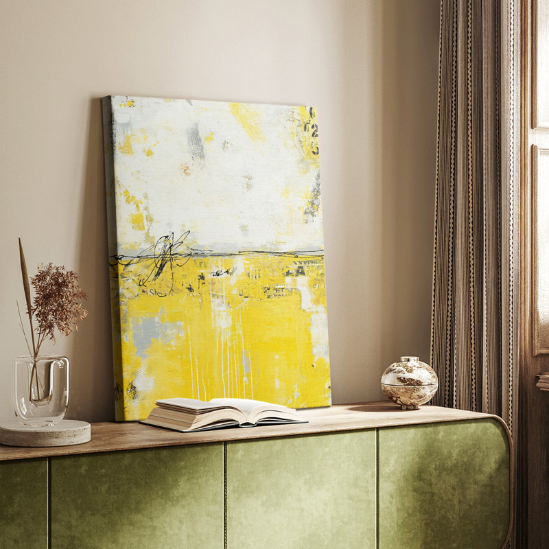 Jaune lié - galerie Cavas sur mesure, H 18 po x l 12 po