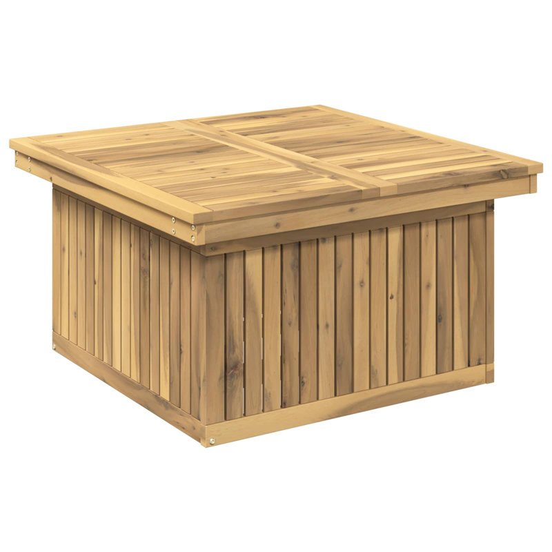 Solid Wood Coffee Table, White, 75cm H x 80.5cm W x 80cm D, White, White