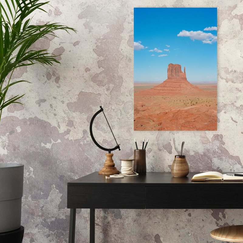 Monument Valley Abstract Contemporary Landscape Mountain Wall Art Print 1 Piece Wrapped Canvas Wall Art