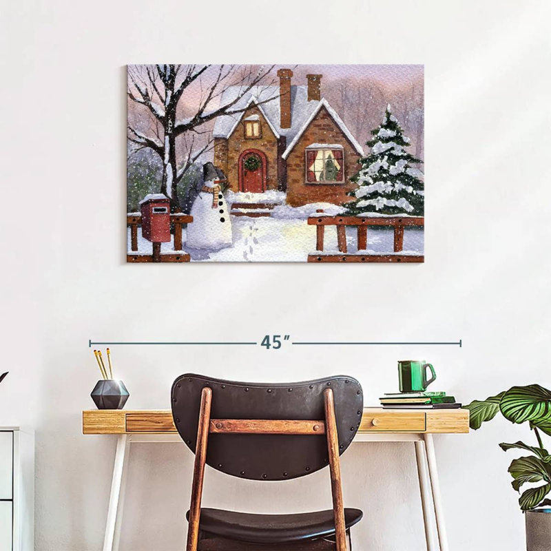 Bonhomme de neige Lelend Winter House, H 24 po x l 36 po