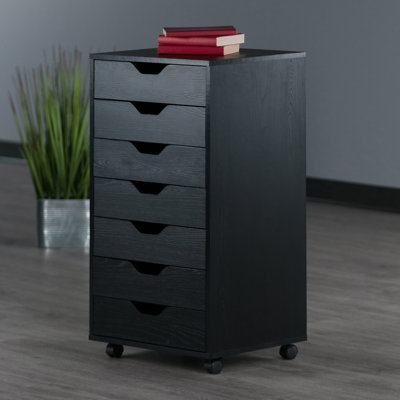 19.21'' Wide 7 -Drawer Mobile File Cabinet
