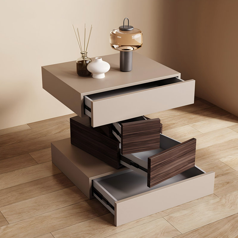 Table de chevet 15,75 "15", H 19,69 po x l 15,75 po x P 15,75 po