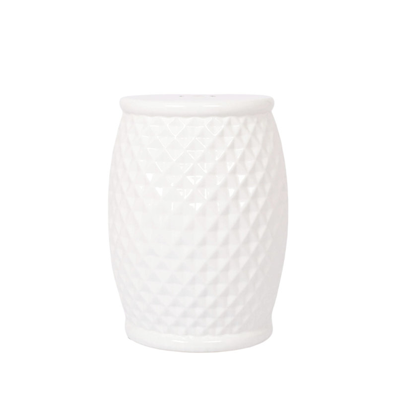 Tabouret décoratif en céramique 11 po x 16,87 po 11 po x 16,87 po