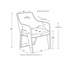 Chaise de salle à manger à accoudoirs rembourrée de luxe entièrement assemblée et rembourrée