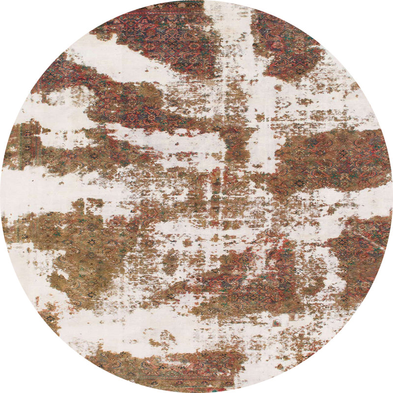 Abstract Indoor Rug, Round 7'