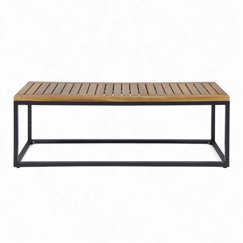 Wood And Metal Bench