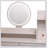 Stylish Vanity Table With Touch Control LED Mirror And Large Storage, Including Cushioned Stool, Adjustable Length For Modern Makeup Stations